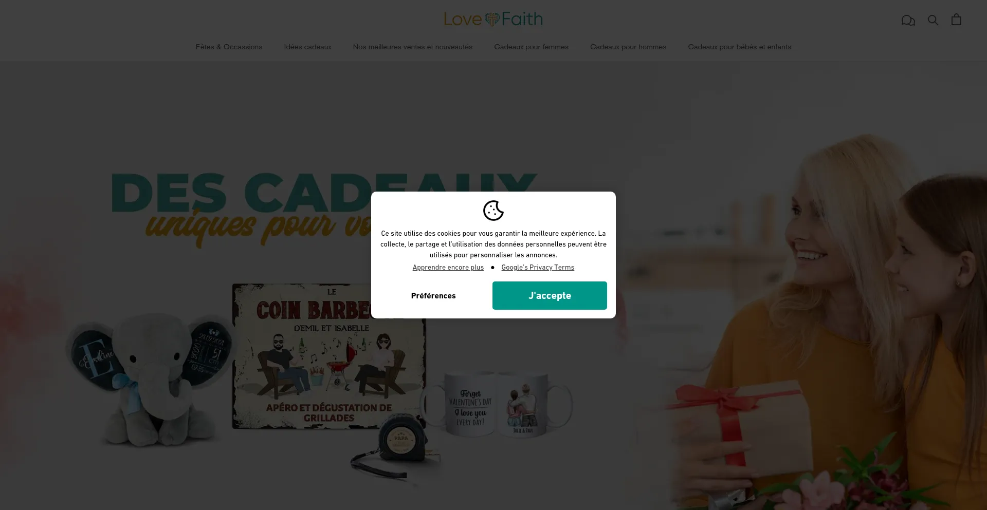 Website screenshot of Love-faith.fr