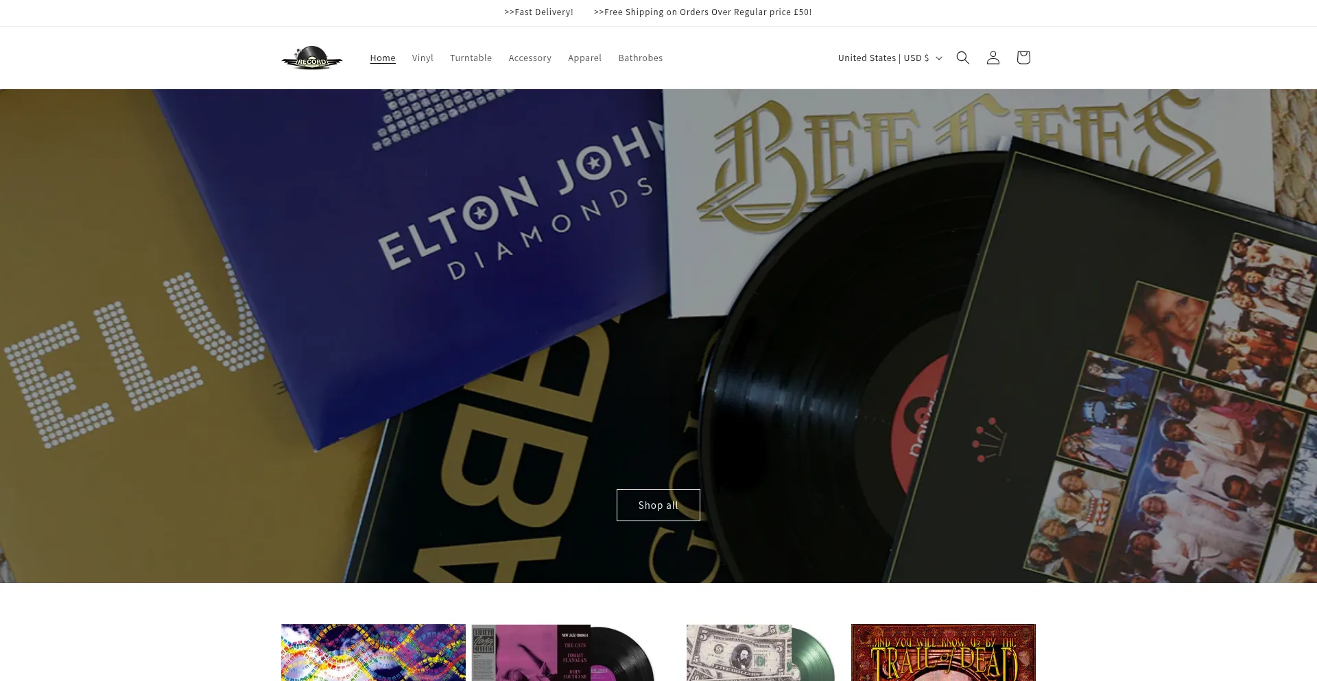 Website screenshot of Lpsrecords.com