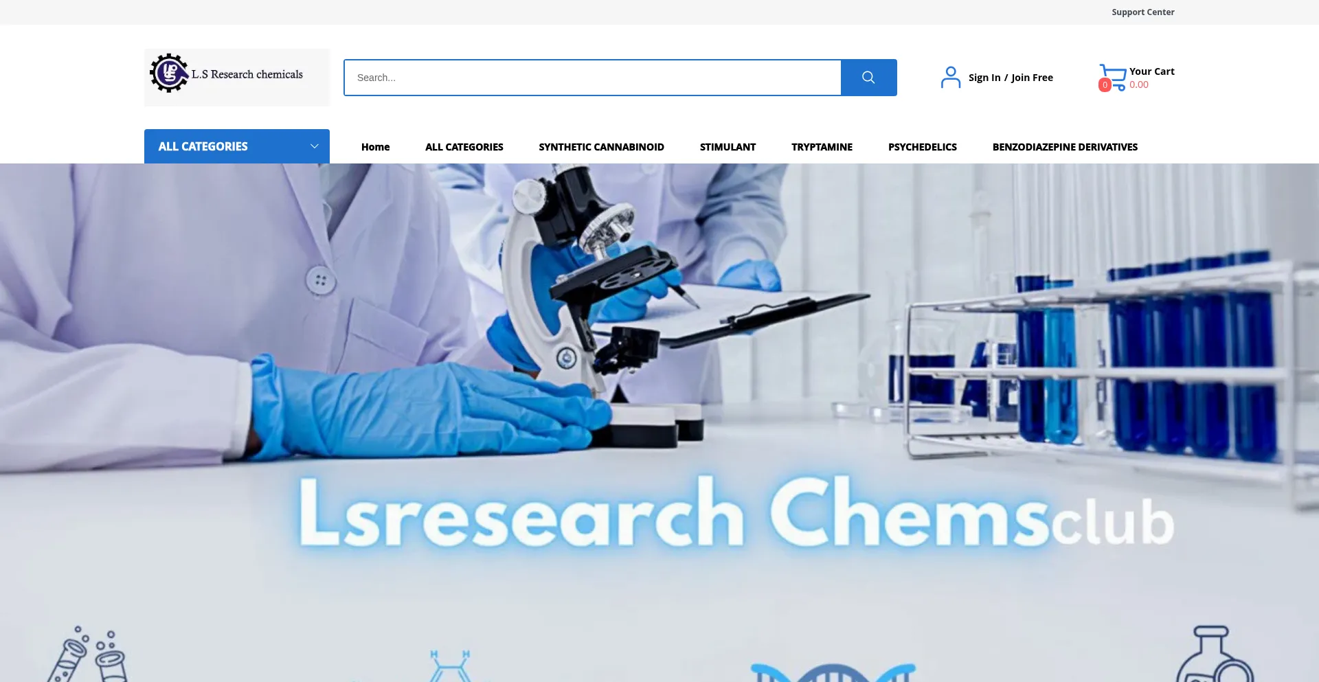 Website screenshot of Lsresearchchemsclub.com