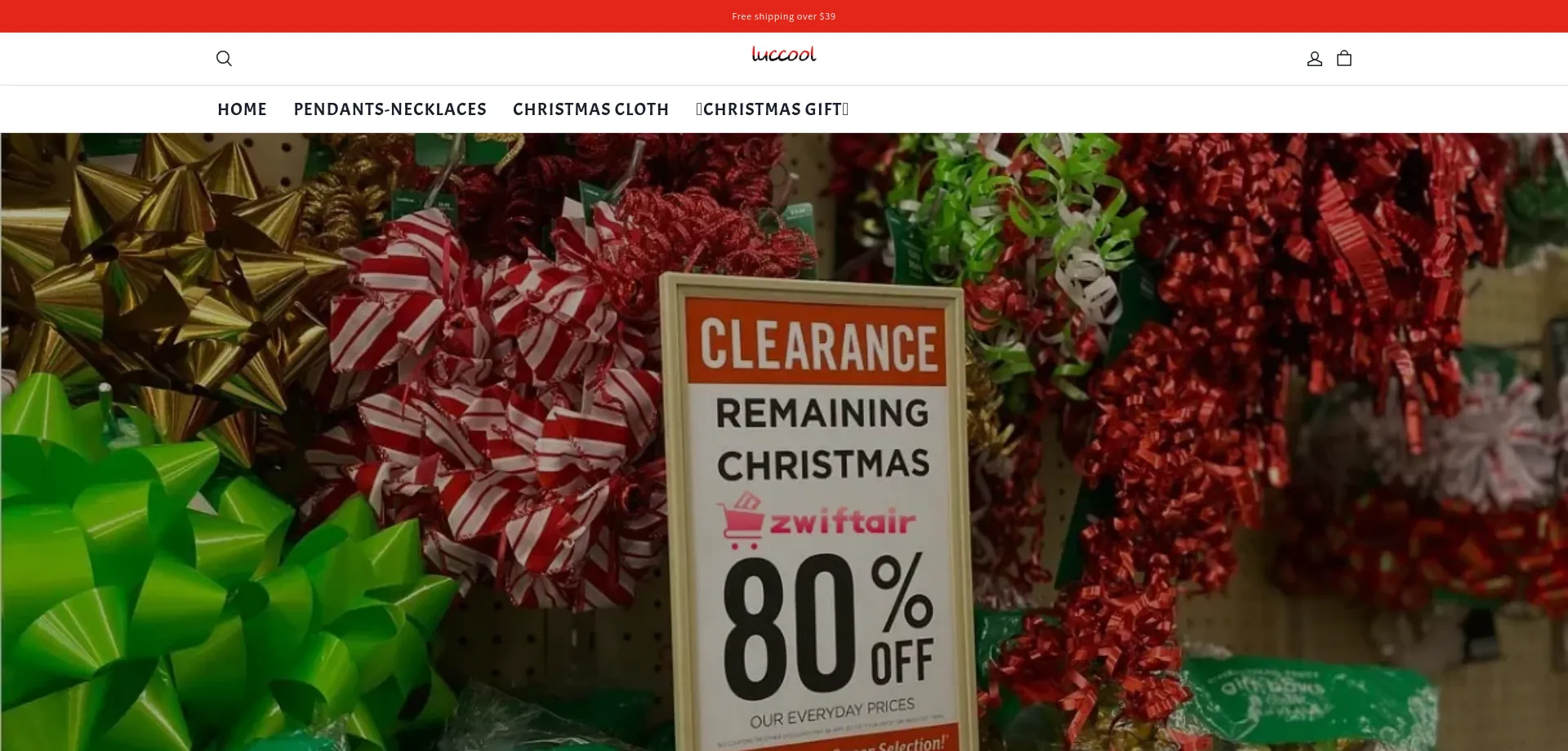 Website screenshot of Luccool.com