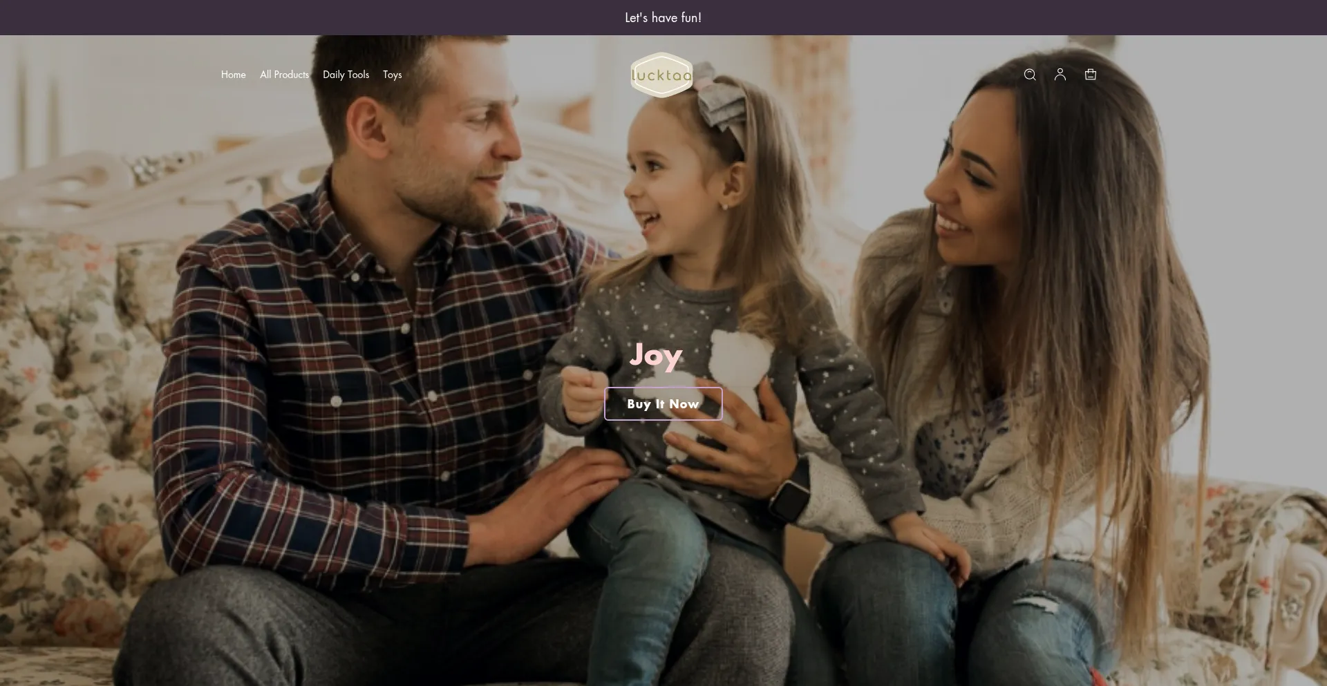 Website screenshot of Lucktaa.com
