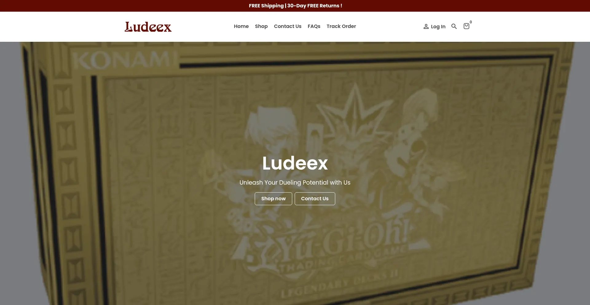 Website screenshot of Ludeex.shop