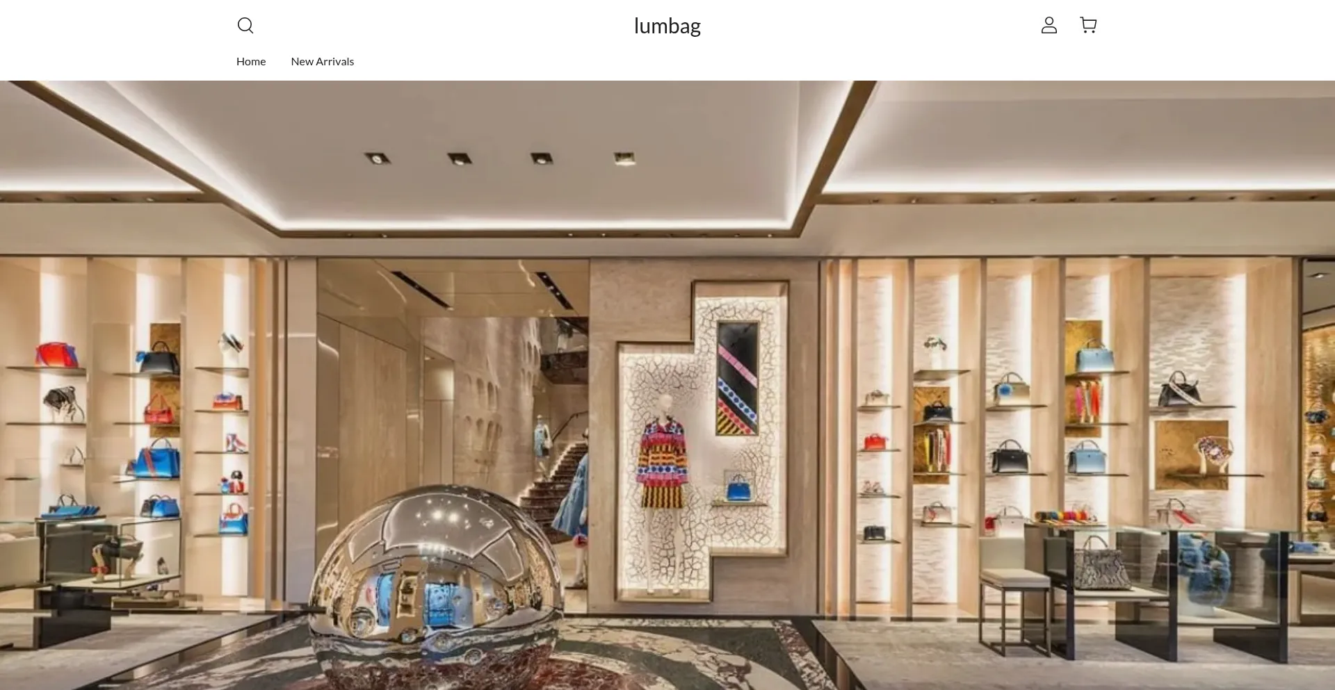 Website screenshot of Lumbag.myshoplaza.com