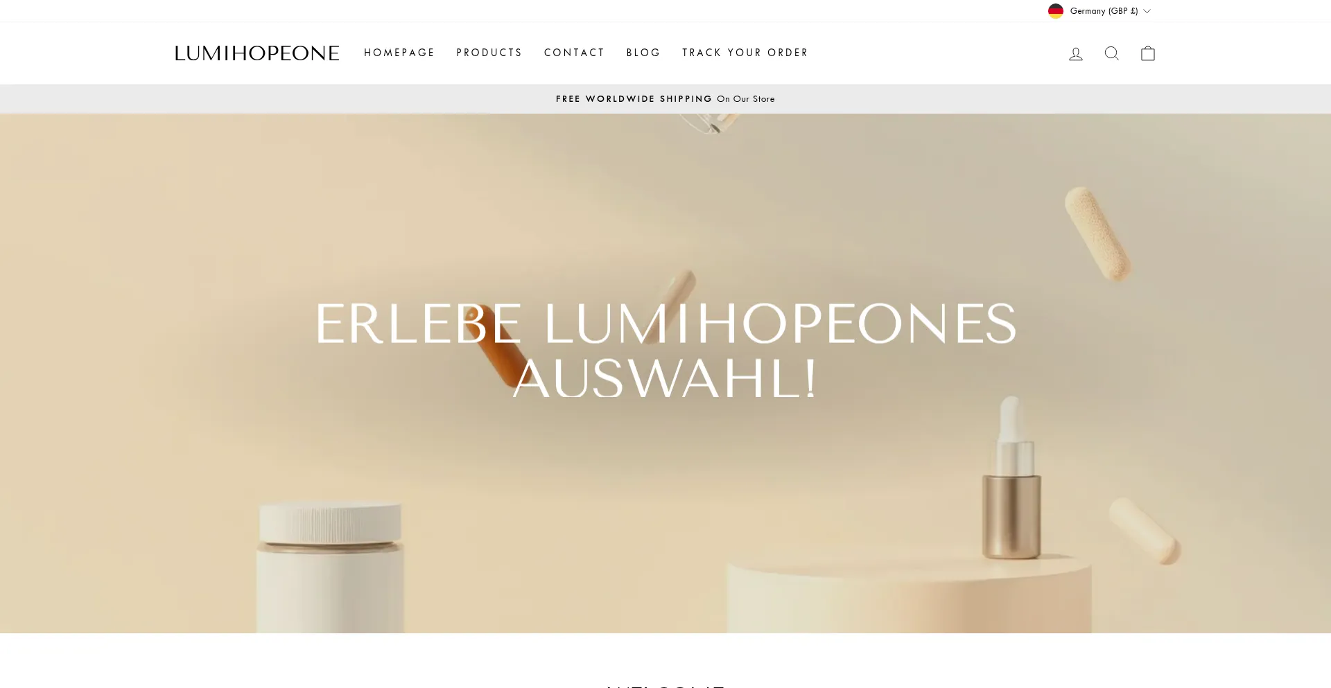 Website screenshot of Lumihopeone.com