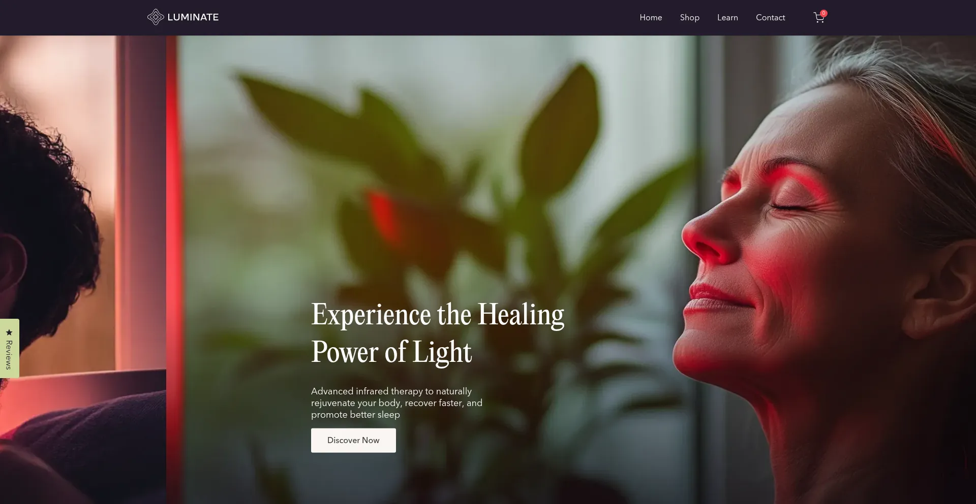 Website screenshot of Luminatetherapylights.com.au