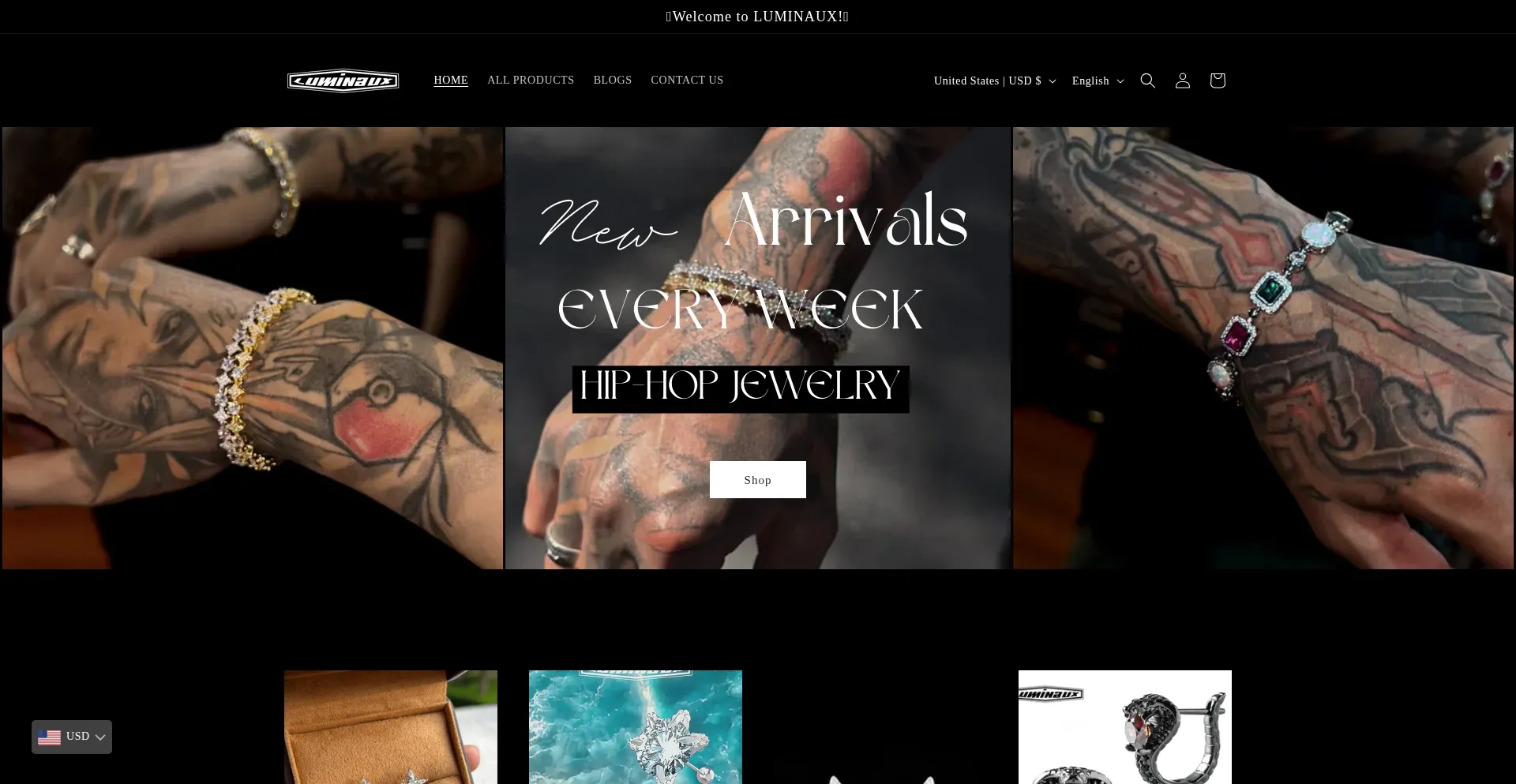 Luminauxjewelry.com Screenshot