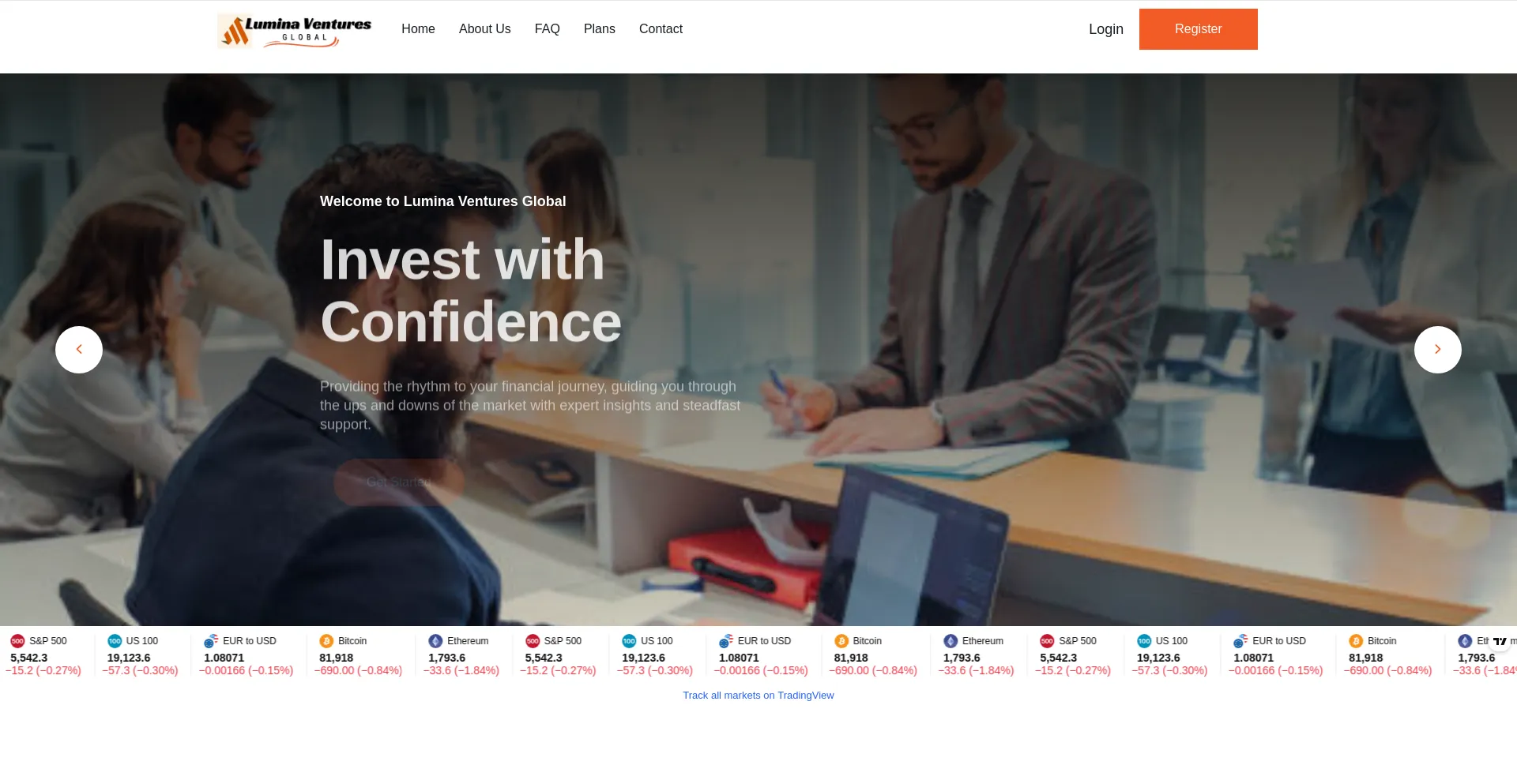 Website screenshot of Luminaventuresglobal.com