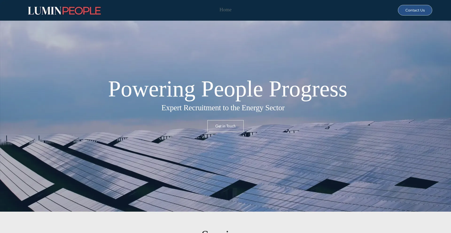 Website screenshot of Luminpeople.com