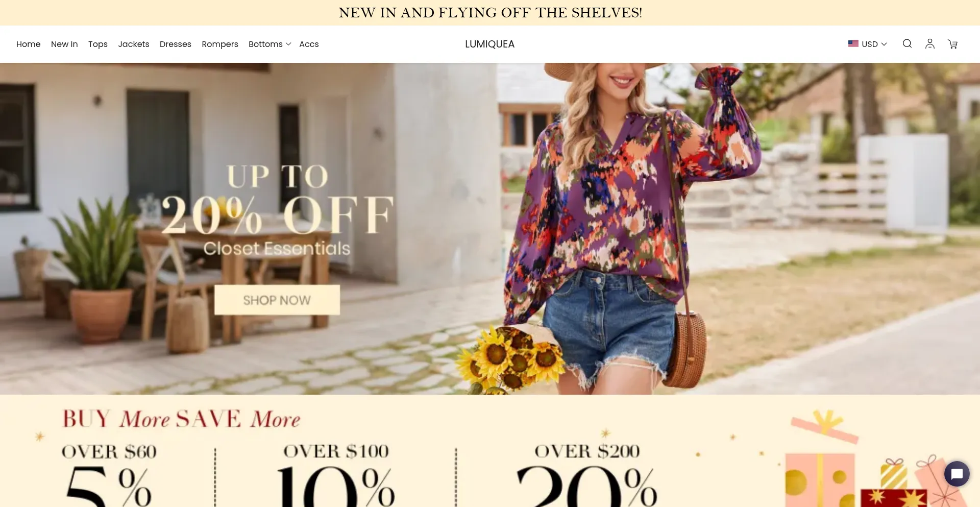 Website screenshot of Lumiquea.com