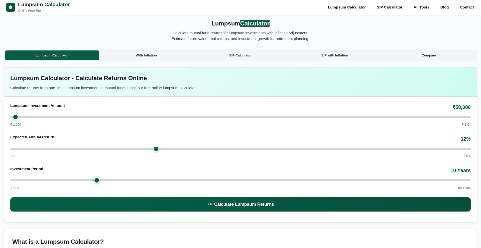 Lumpsumcalculator.online