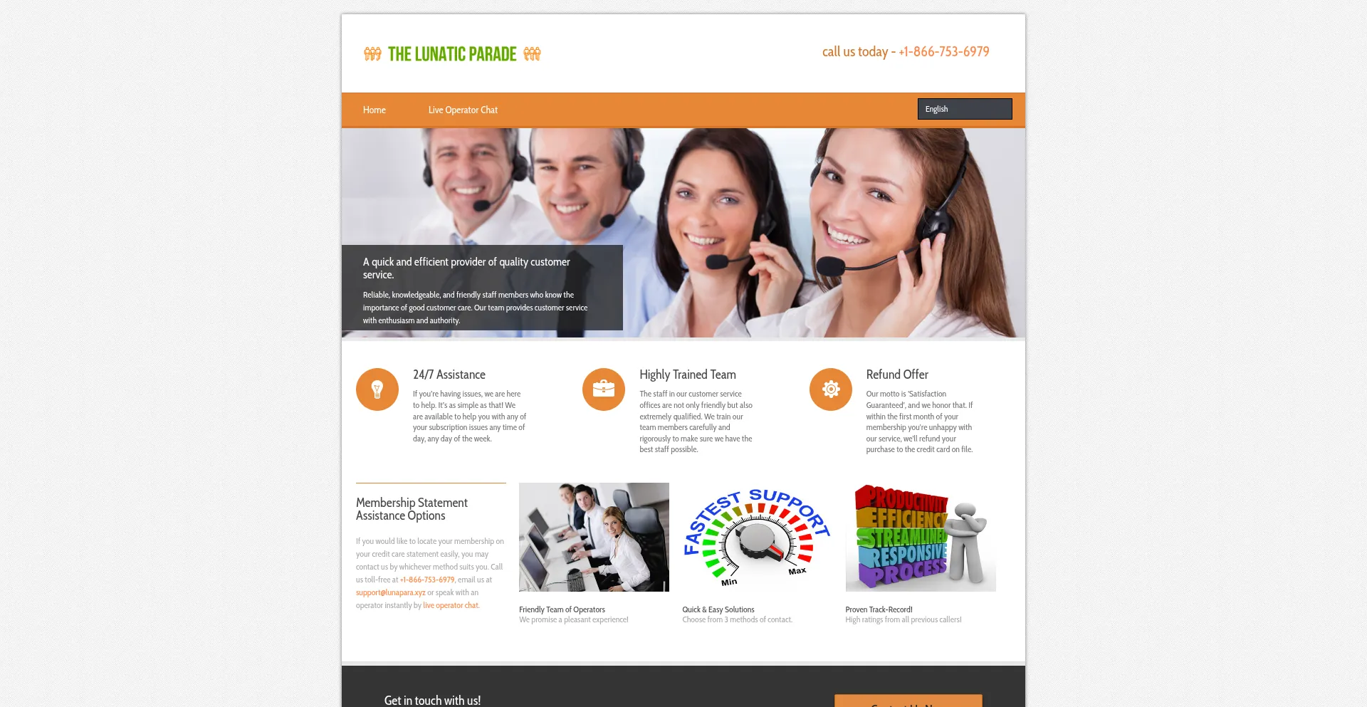 Website screenshot of Lunapara.xyz