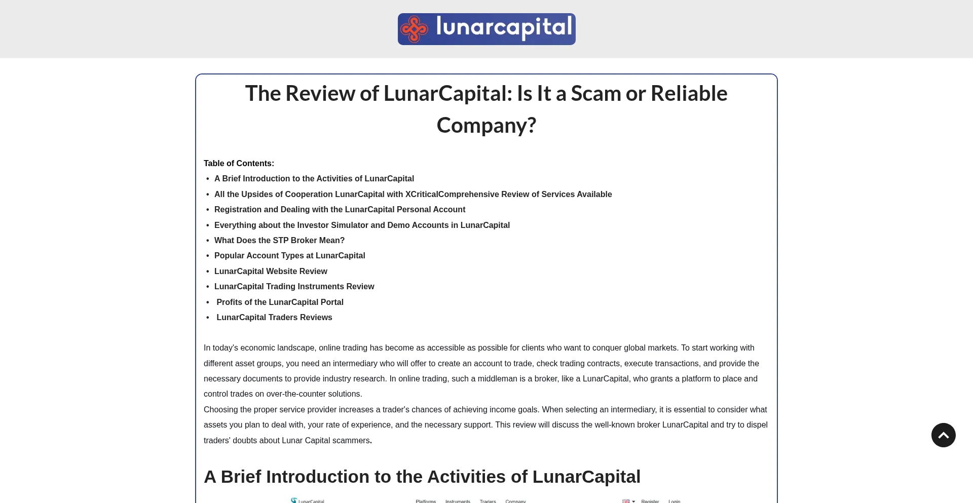 ¿És Seguro y Confiable Lunarcapital.net?
