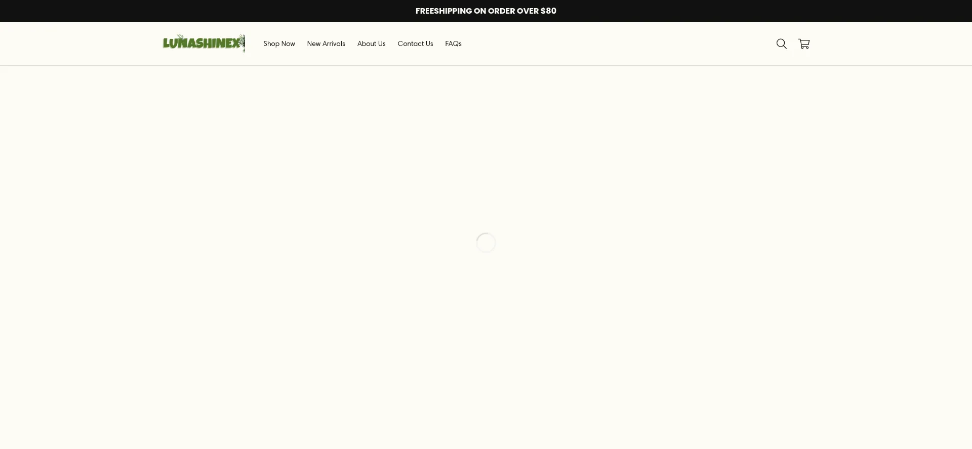 Website screenshot of Lunashinex.com