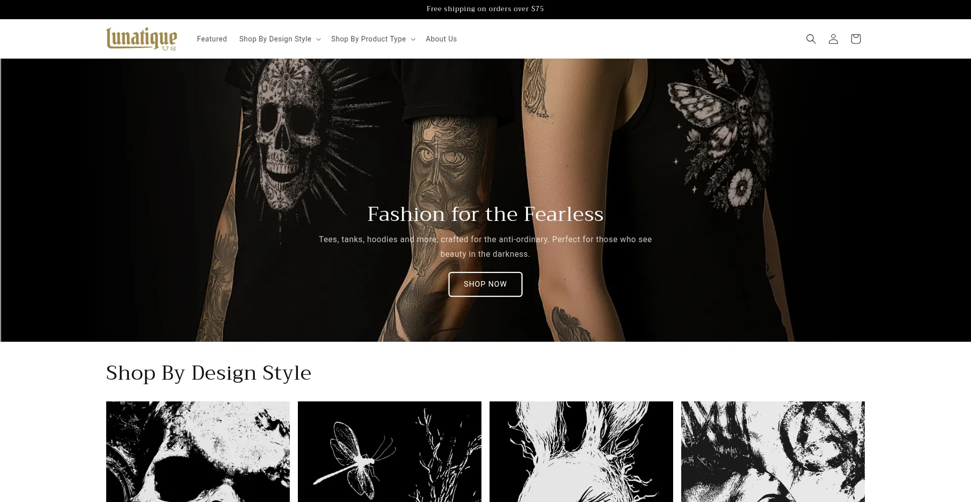 Website screenshot of Lunatique.net