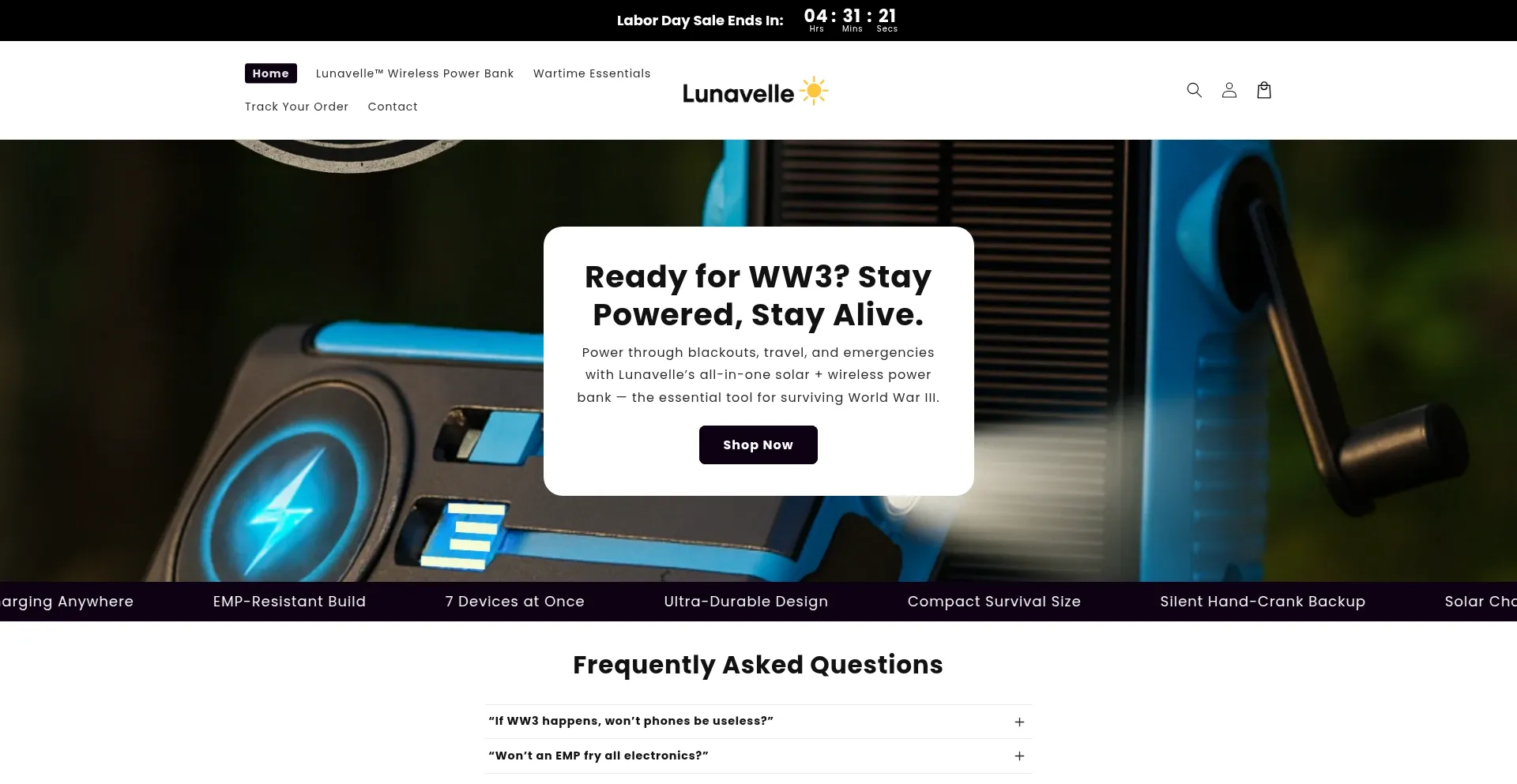 Lunavelle.us Screenshot