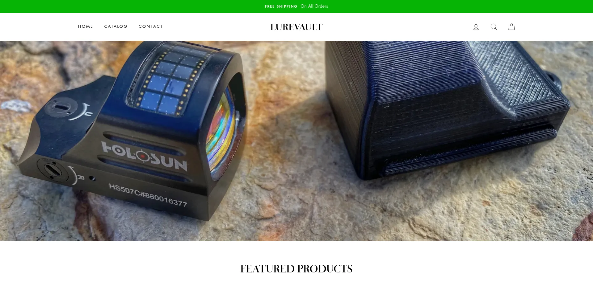 Website screenshot of Lurevault.shop