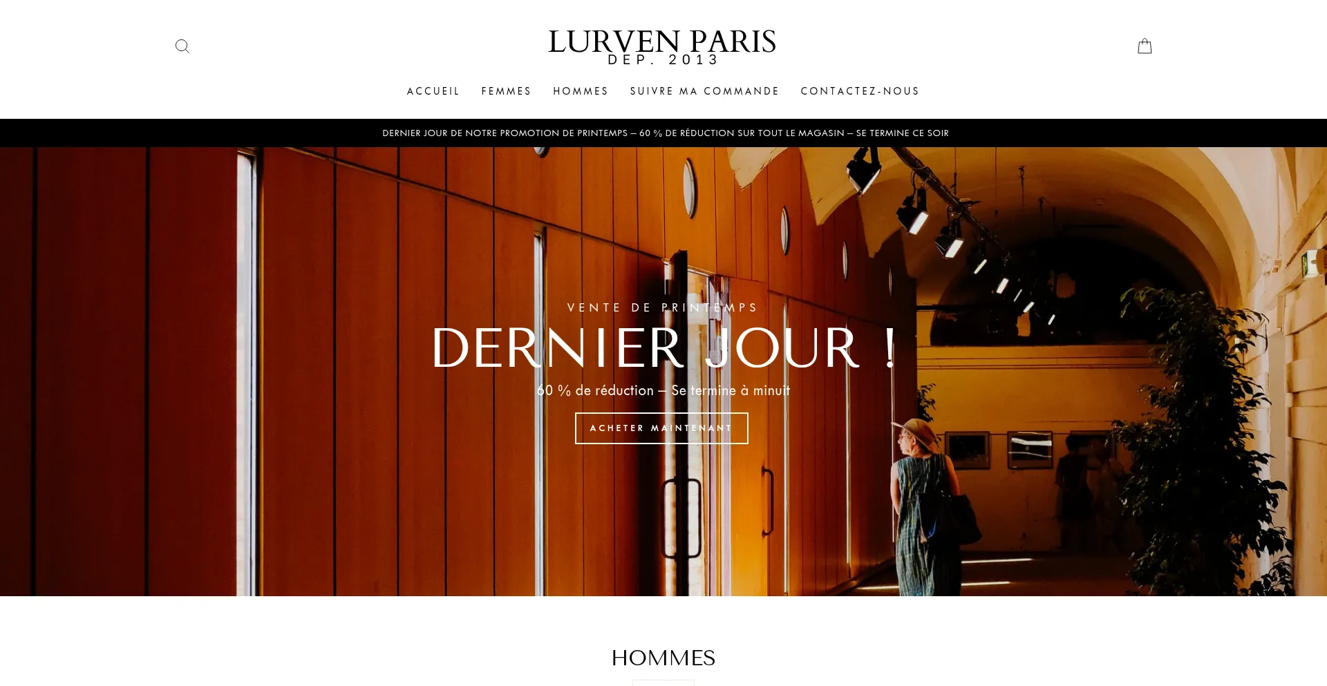 Website screenshot of Lurven-paris.com