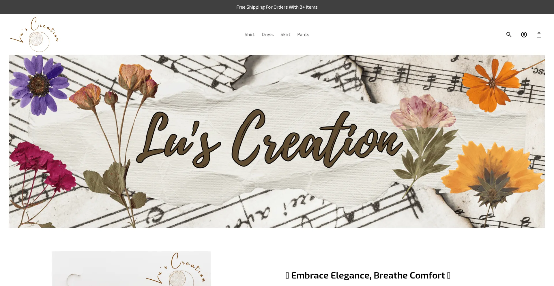 Website screenshot of Luscreation.co