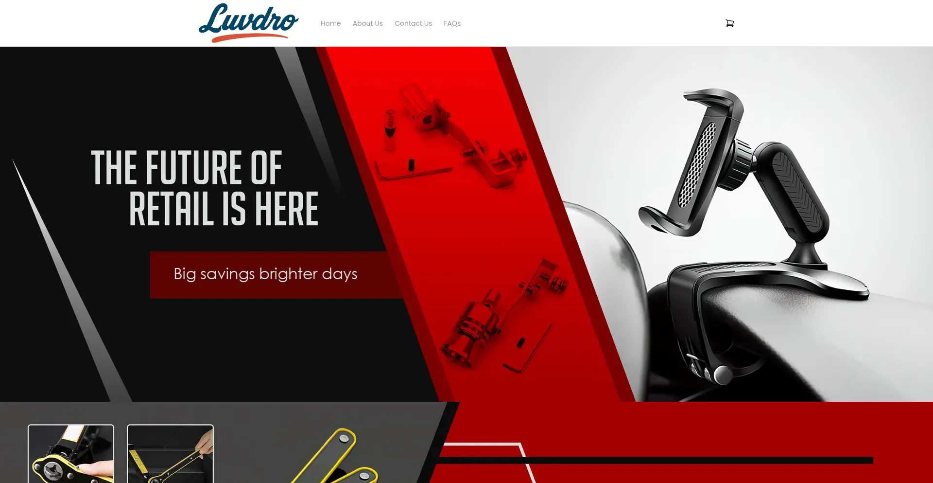 Website screenshot of Luvdro.com