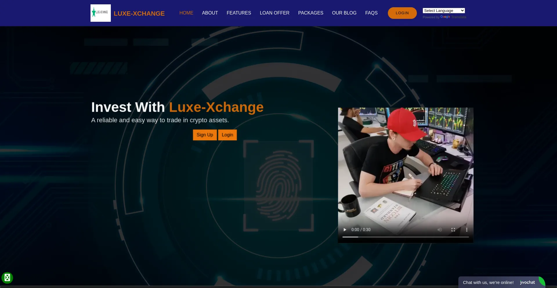 Website screenshot of Luxe-xchange.pro