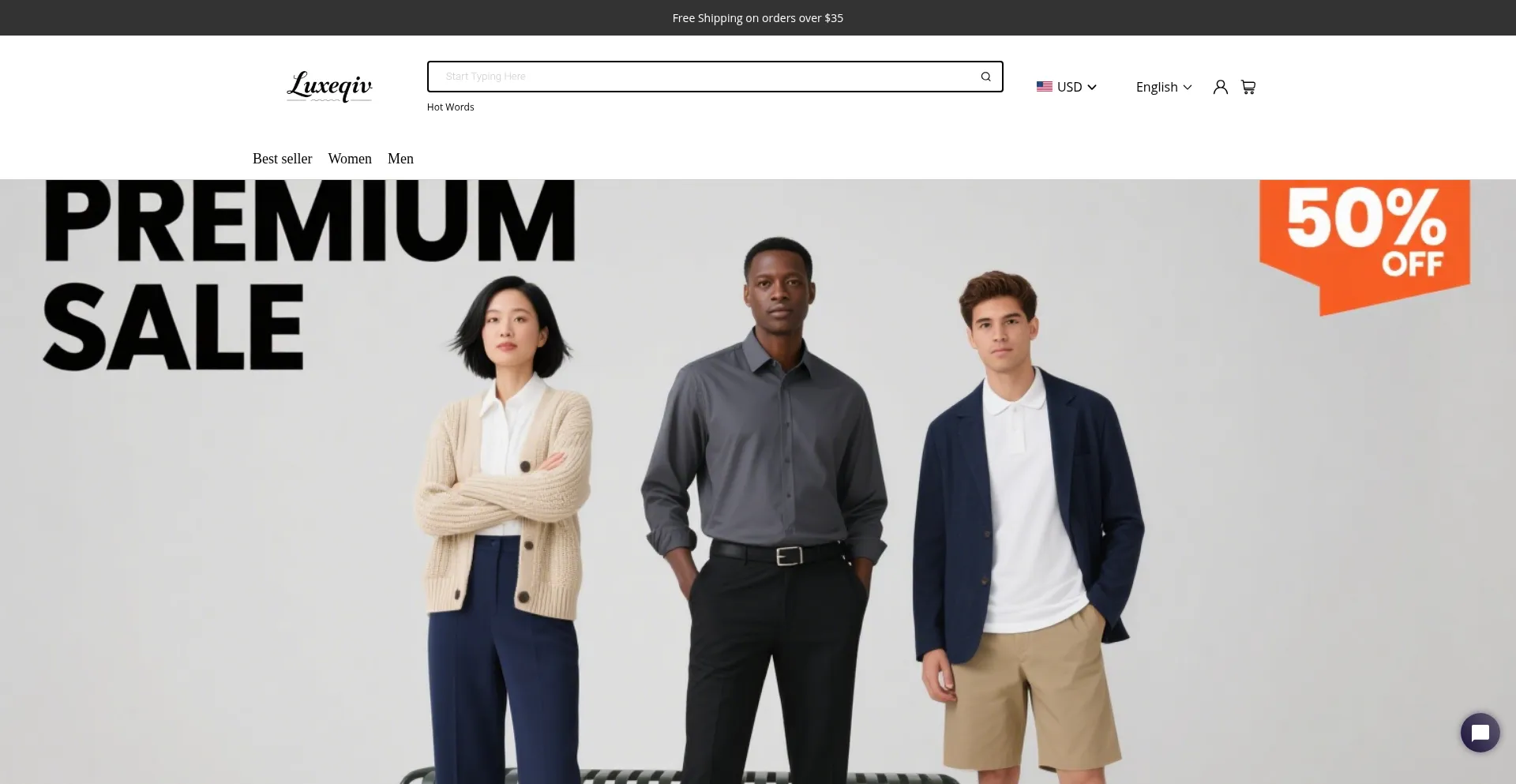 Website screenshot of Luxeqiv.com