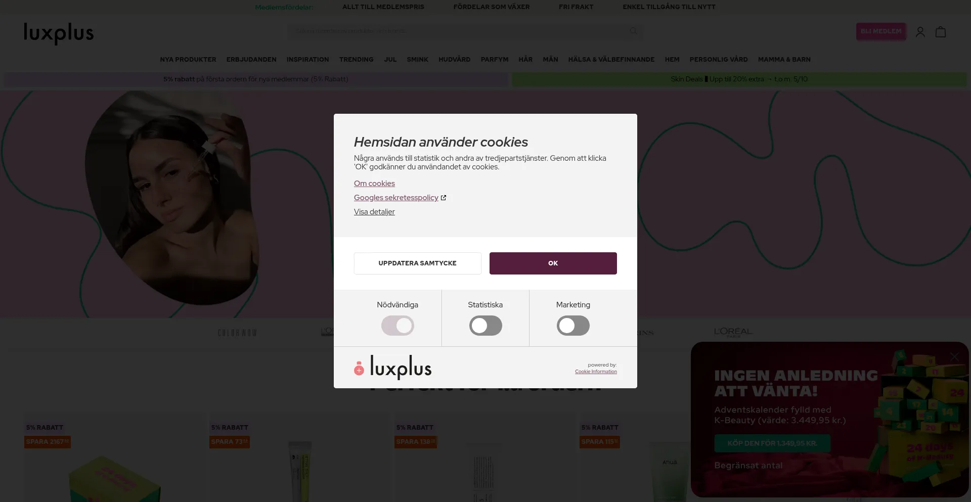 Luxplus.se Screenshot