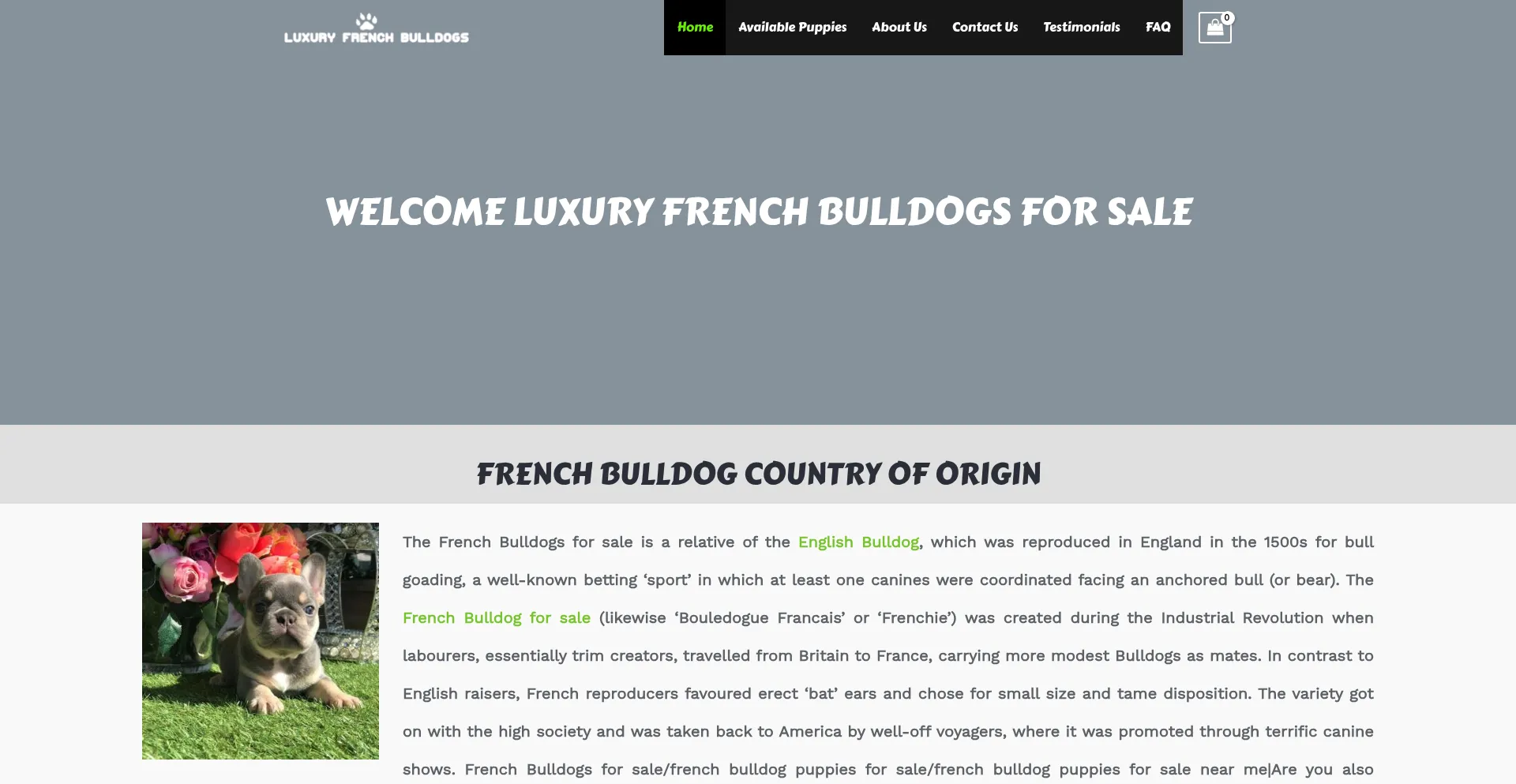 ¿És Seguro y Confiable Luxuryfrenchbulldogsonline.com?
