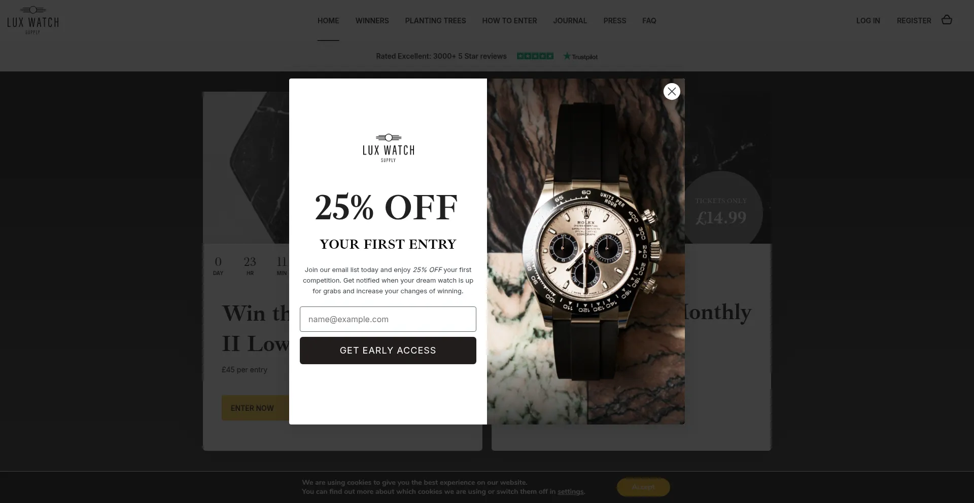 Luxurywatchsupply.com Screenshot