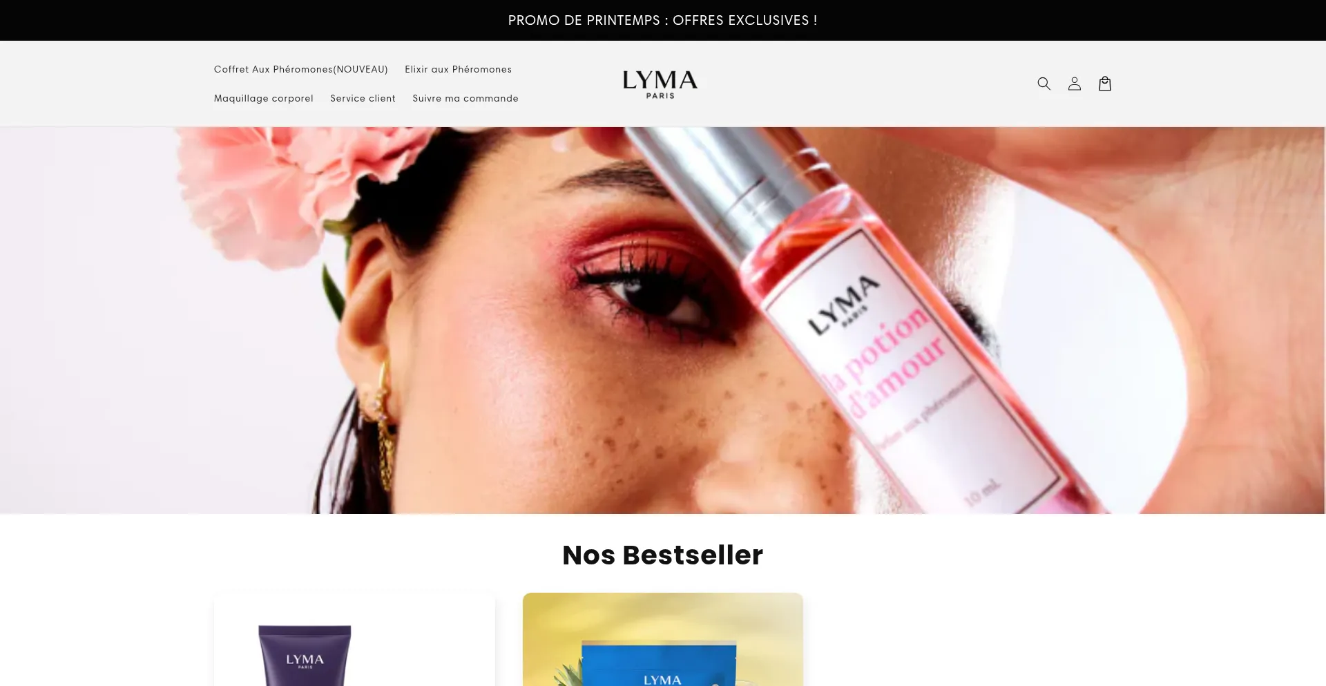 Website screenshot of Lyma-paris.com