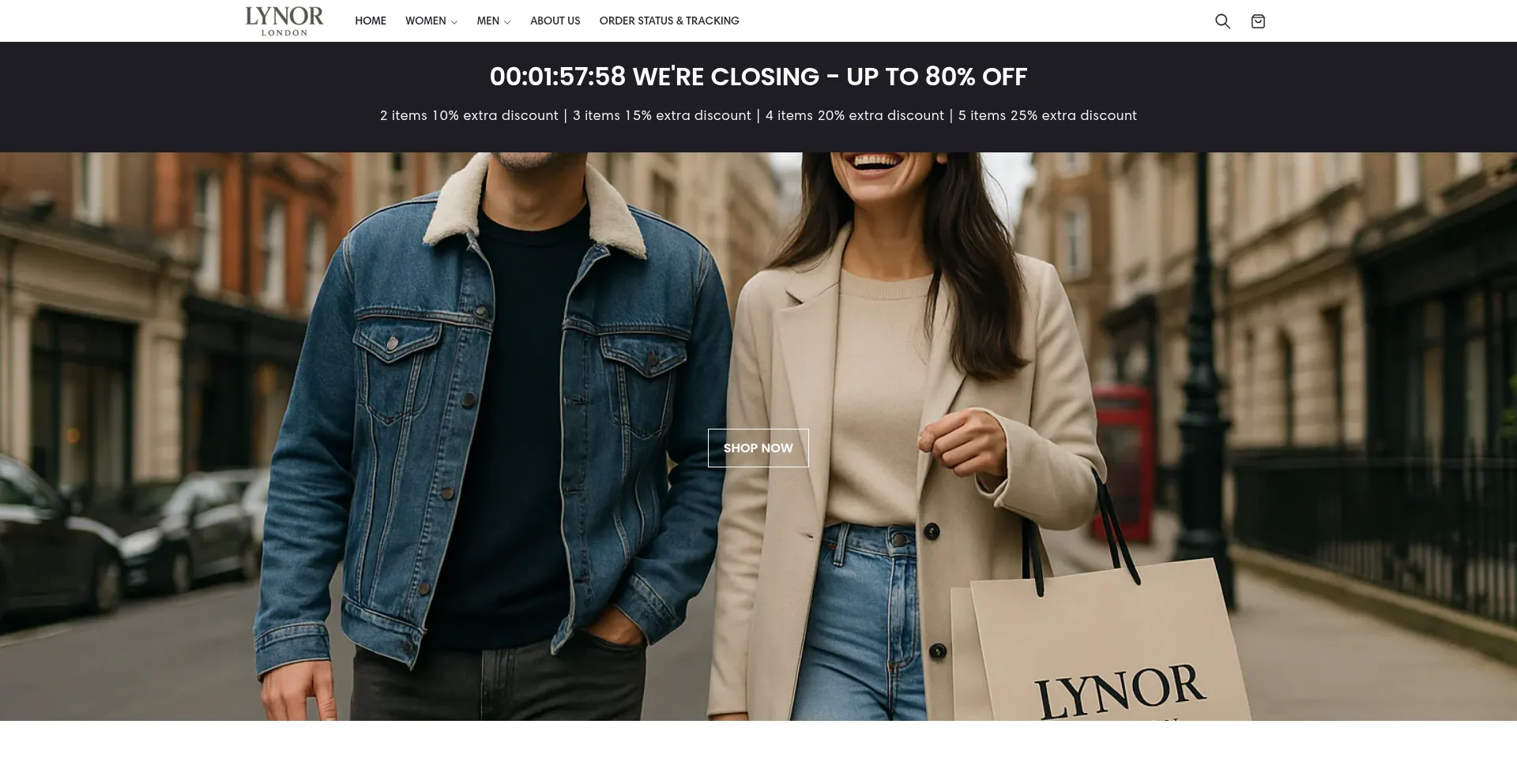 Website screenshot of Lynor-london.co.uk