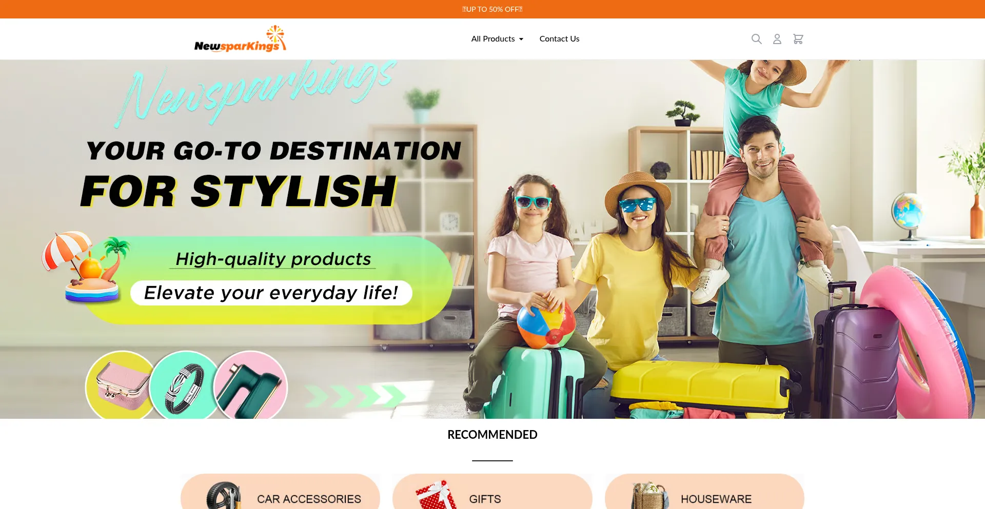 Website screenshot of M.newsparkings.com