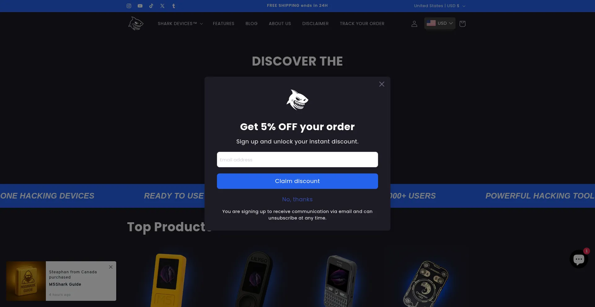 ¿És Seguro y Confiable M5shark.com?