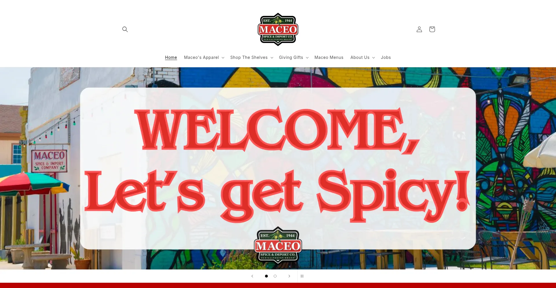 Website screenshot of Maceospice.com