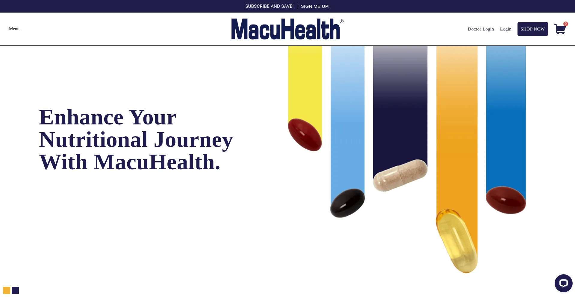 Website screenshot of Macuhealth.com