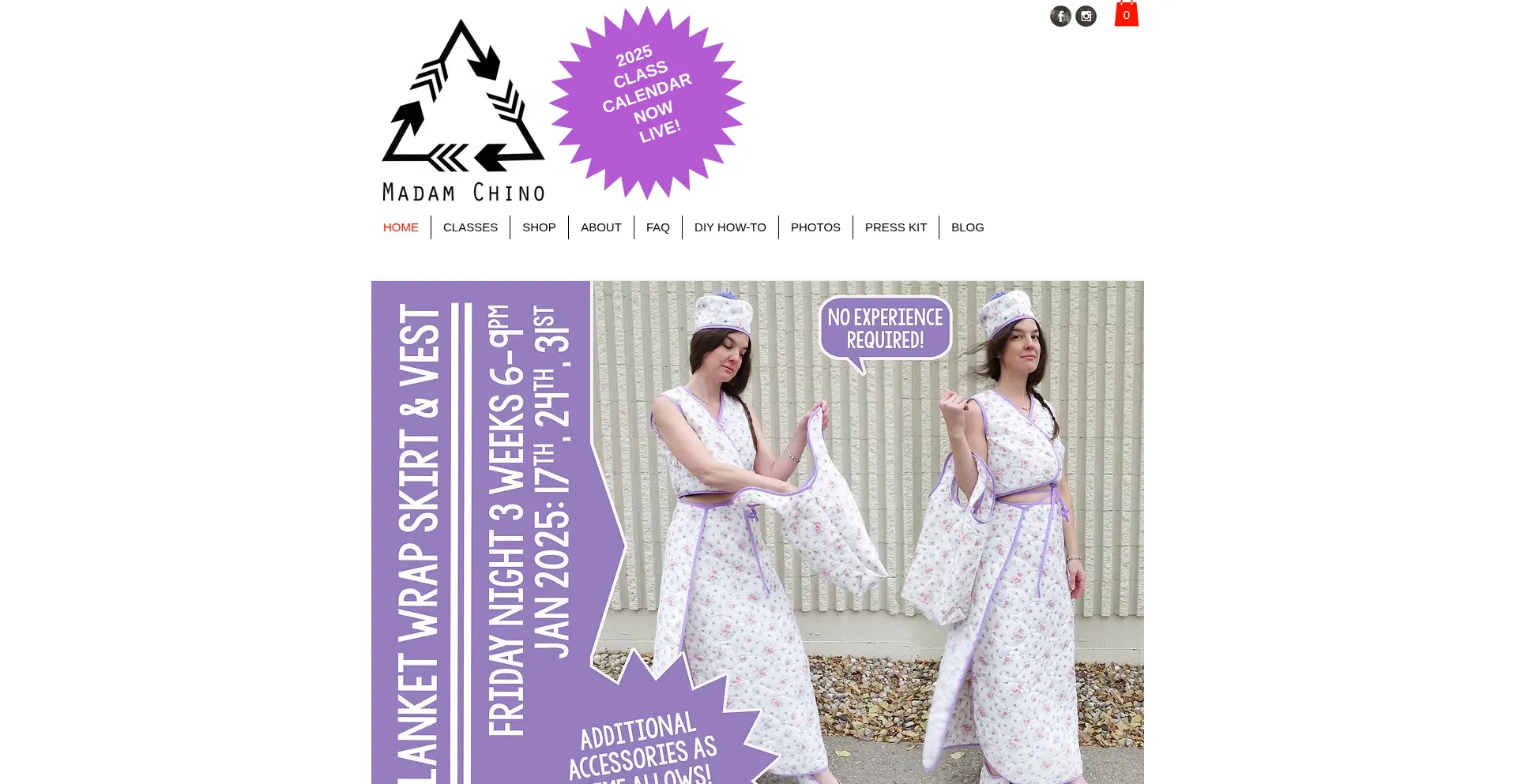 Website screenshot of Madamchino.com