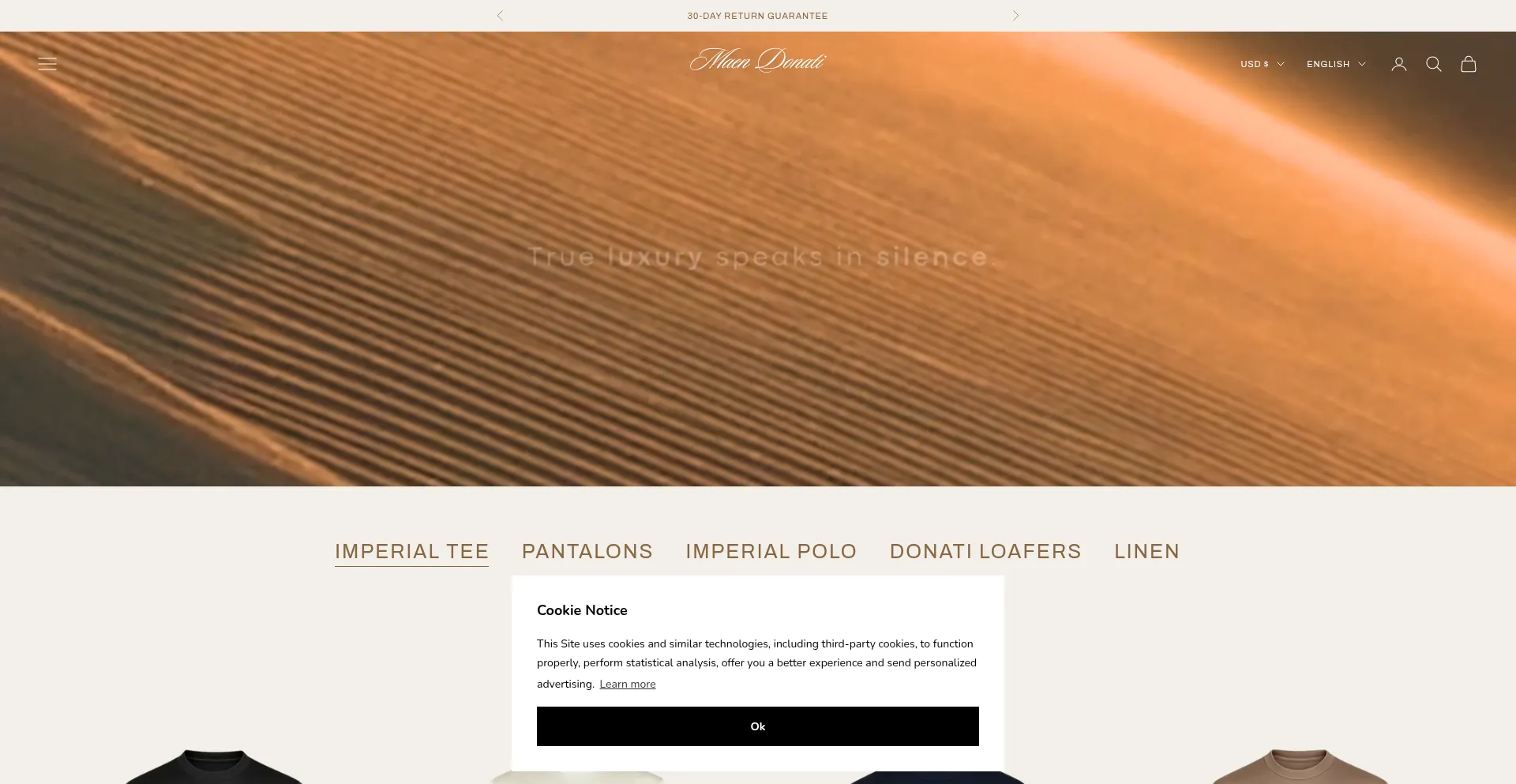 Website screenshot of Maen-donati.com