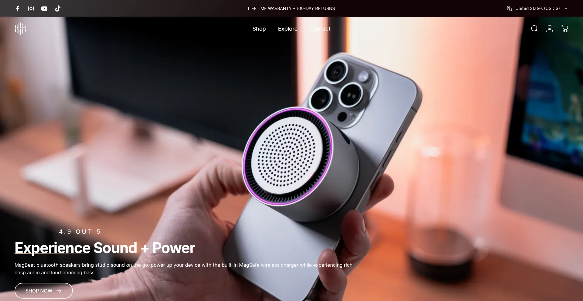 Website screenshot of Mag-sound.com