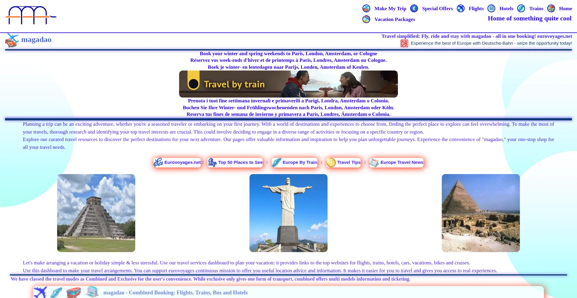 Website screenshot of Magadao.com