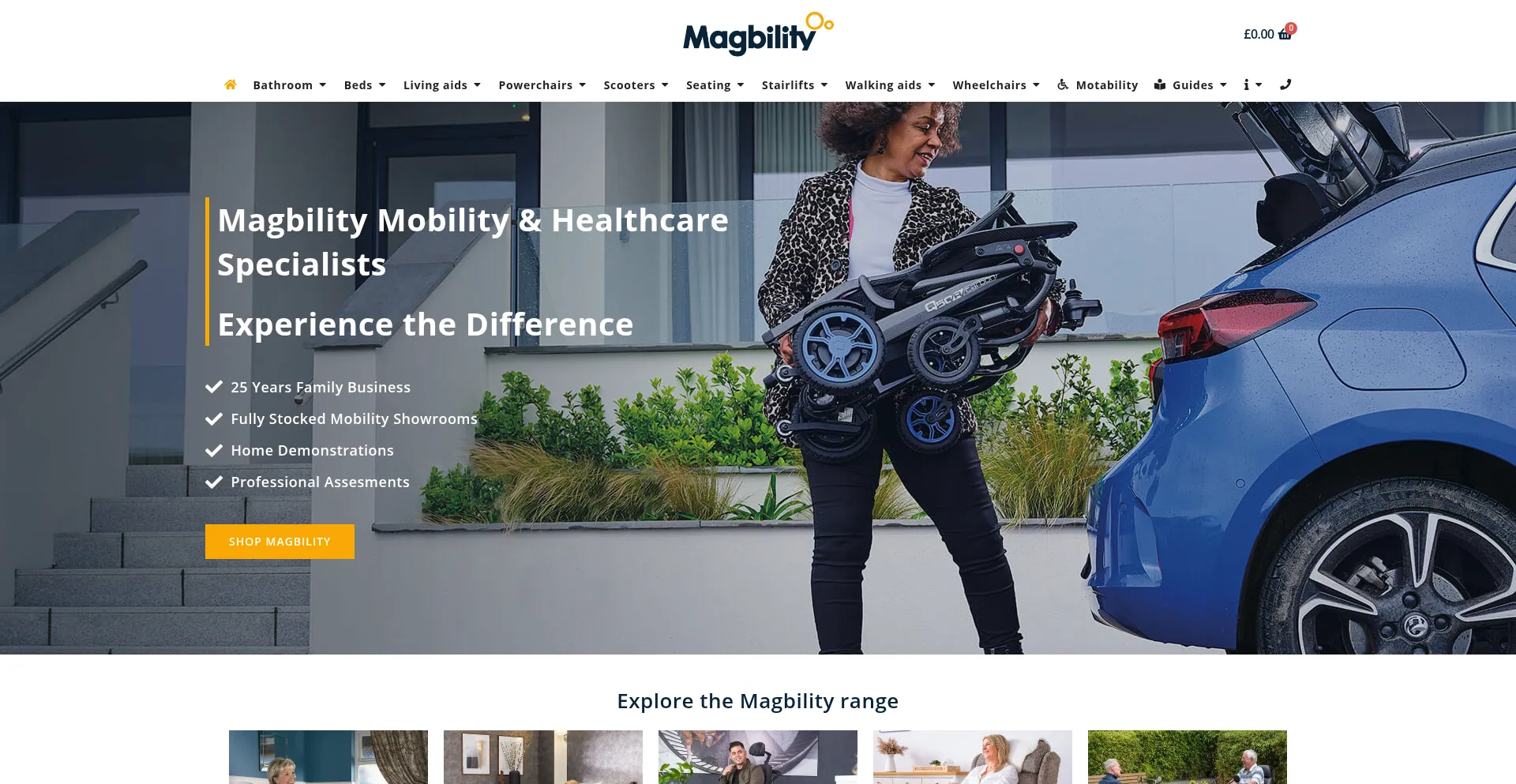 Website screenshot of Magbility.co.uk