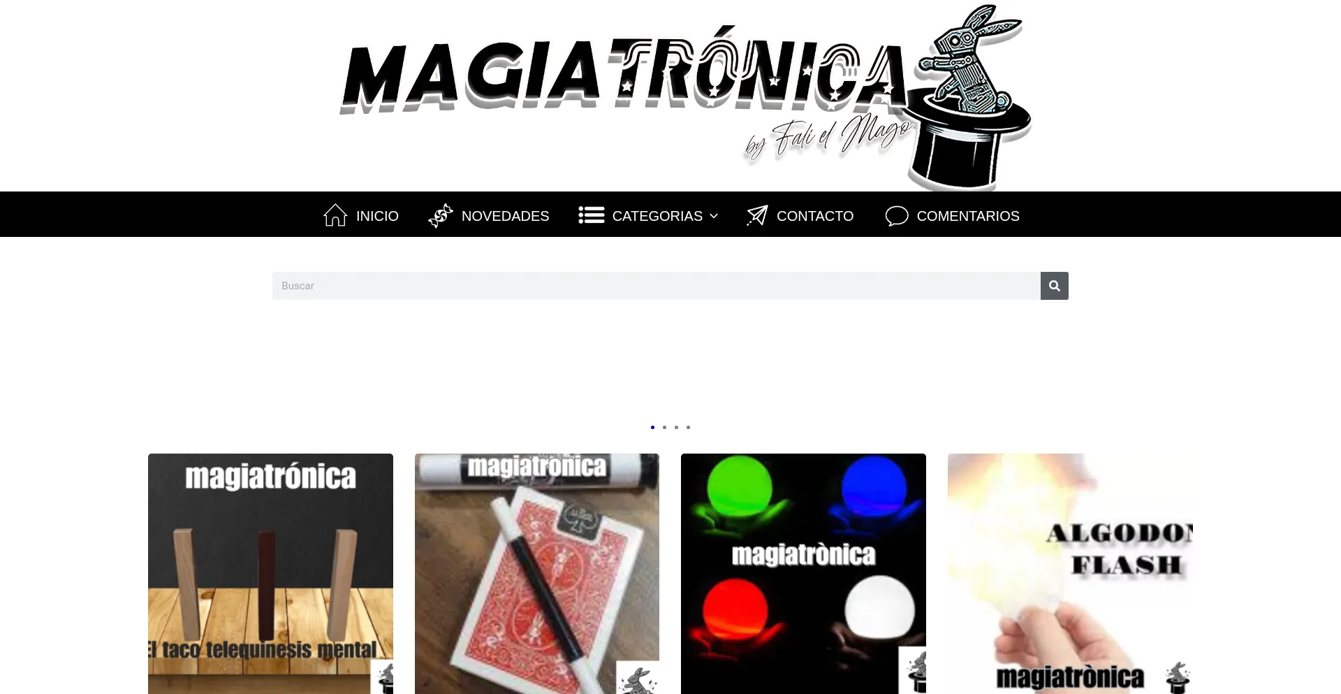 Website screenshot of Magiatronica.es