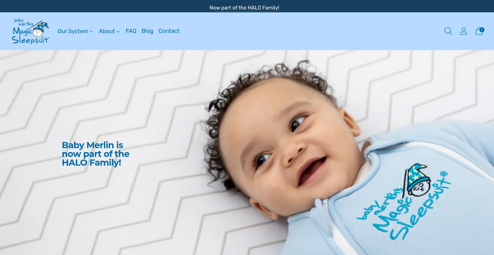 Website screenshot of Magicsleepsuit.com
