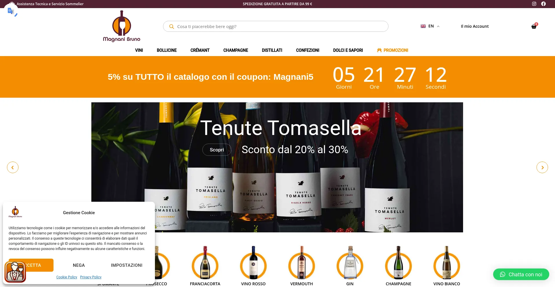 Website screenshot of Magnanibruno.com