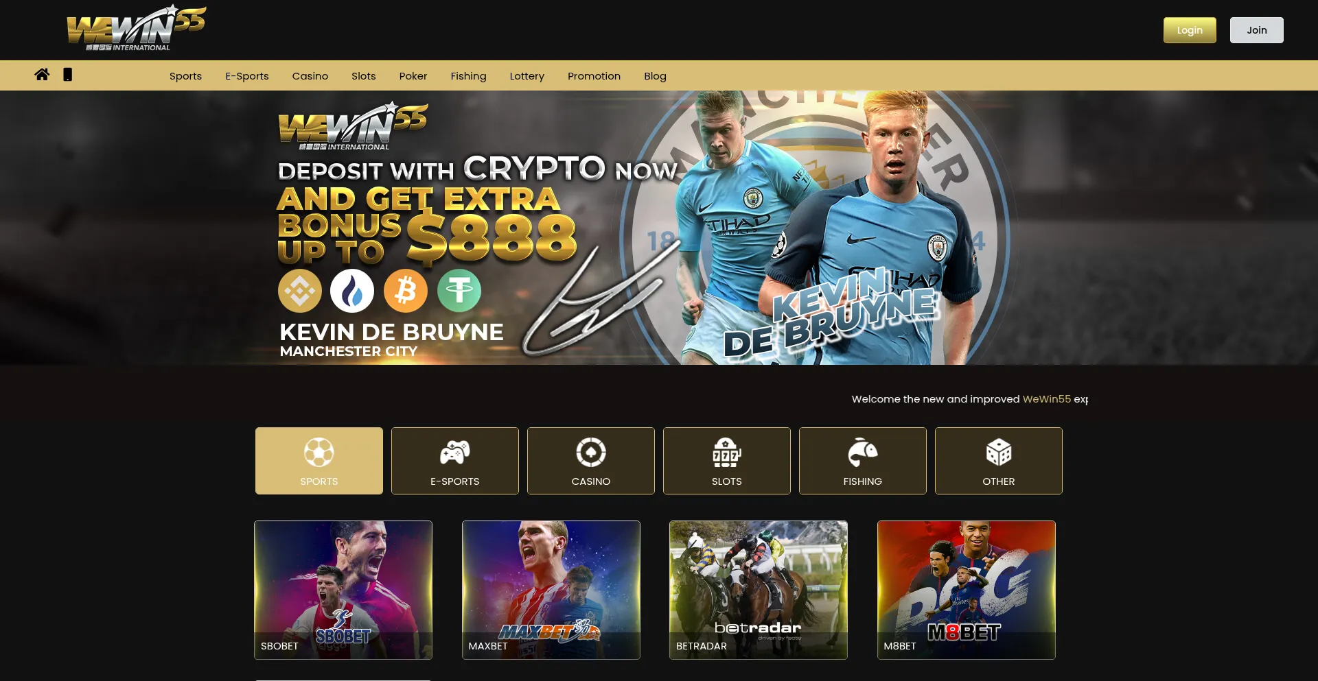 Website screenshot of Mail.wewin55best.com