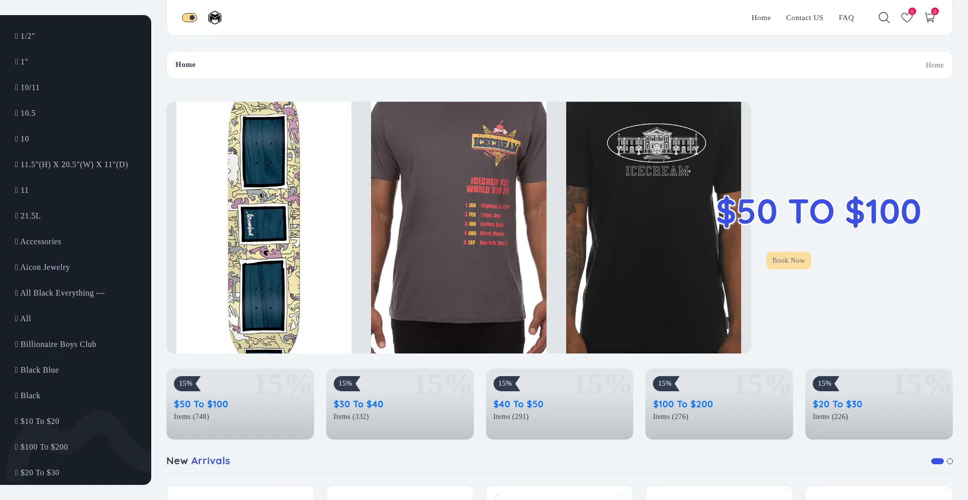 Website screenshot of Mainlandskateandsurf.shop