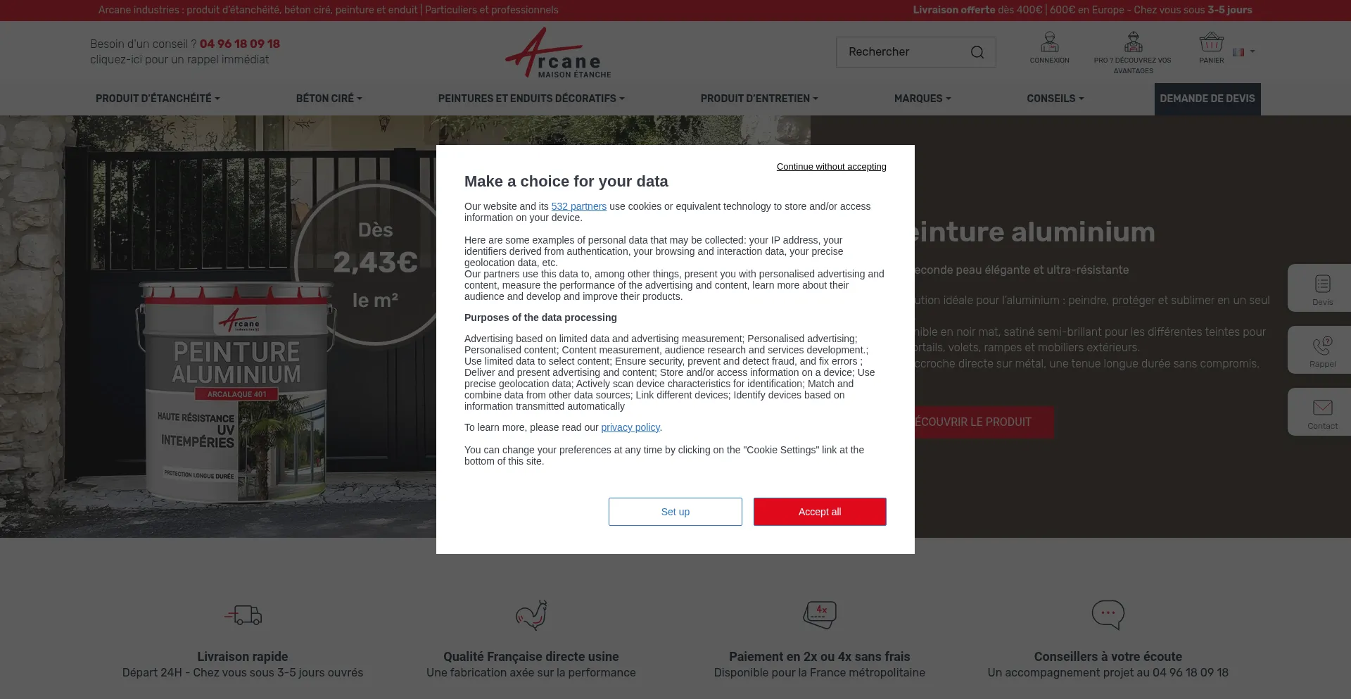 Website screenshot of Maison-etanche.com