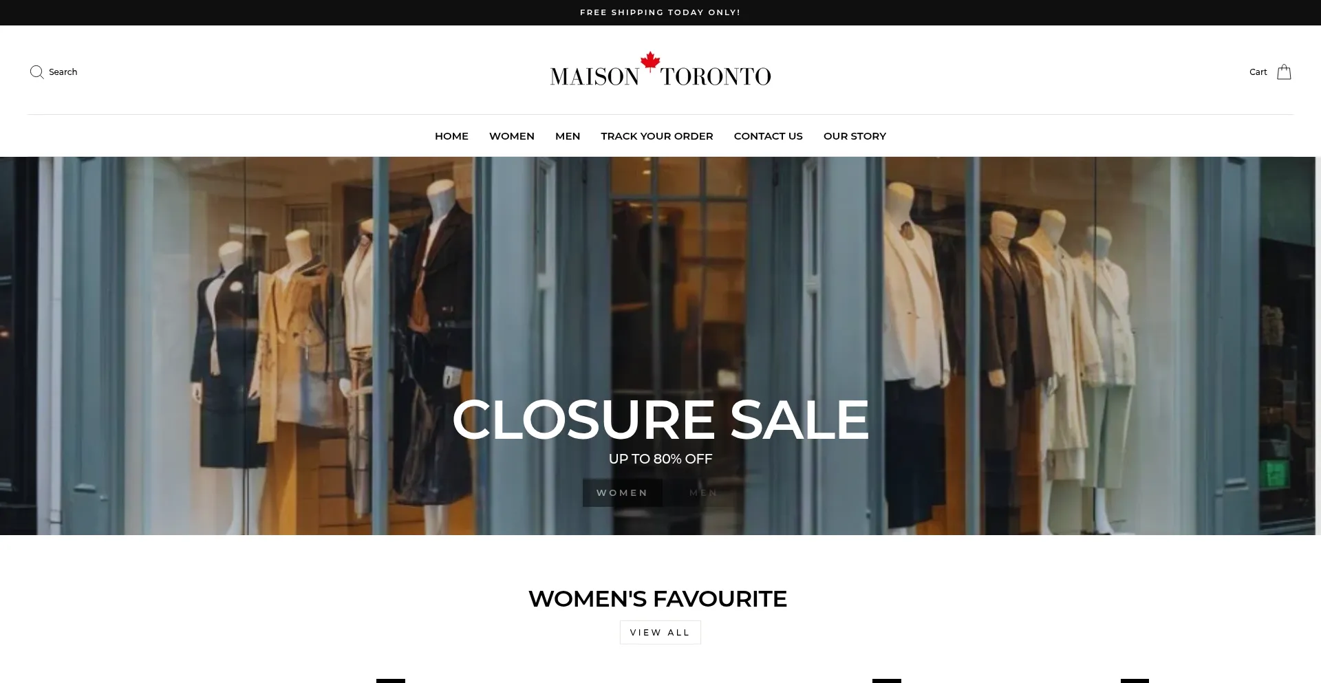 Website screenshot of Maison-toronto.com