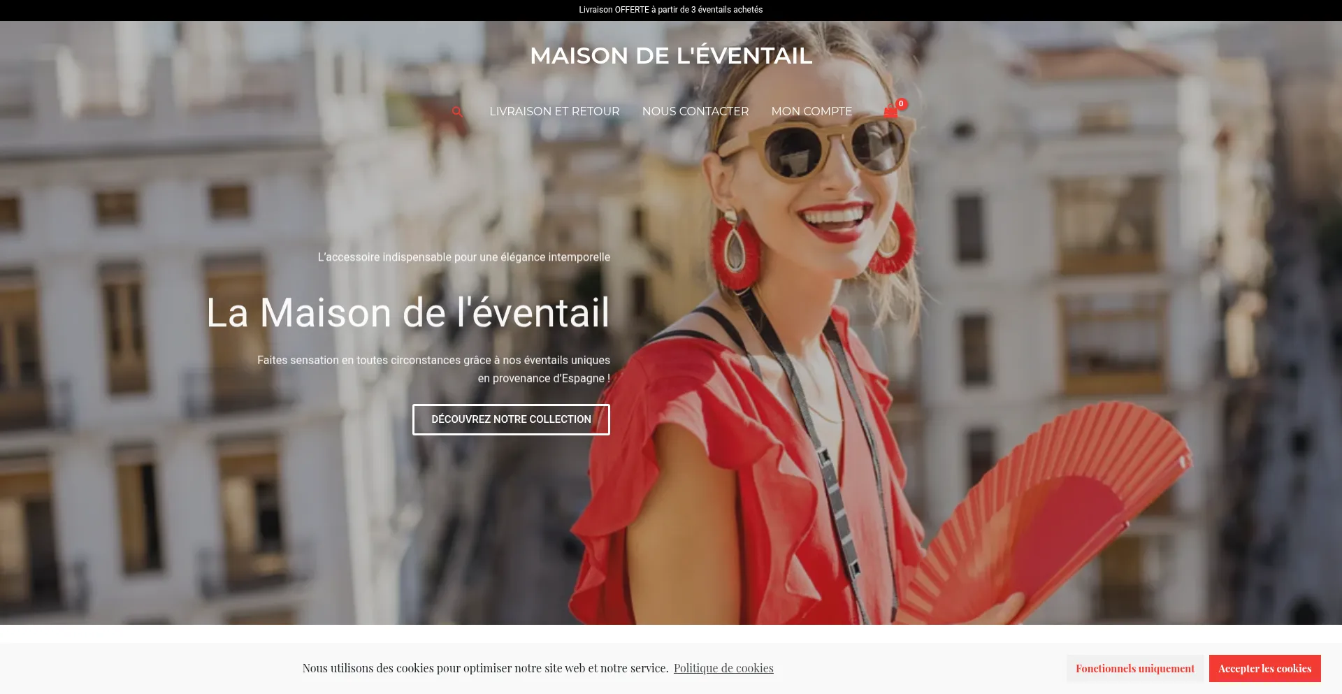 Website screenshot of Maisondeleventail.com