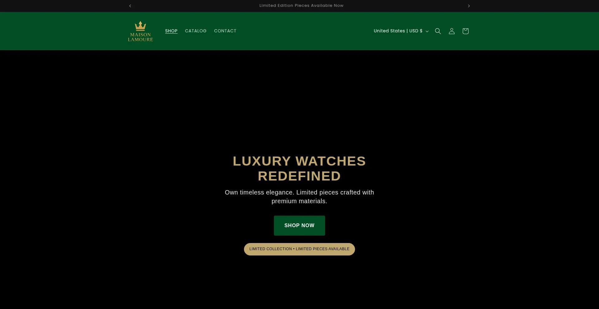 Website screenshot of Maisonlamoure.com