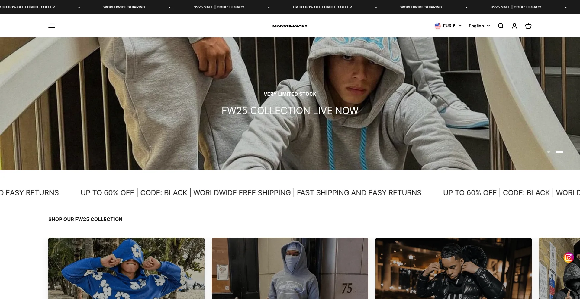 Website screenshot of Maisonlegacy.com