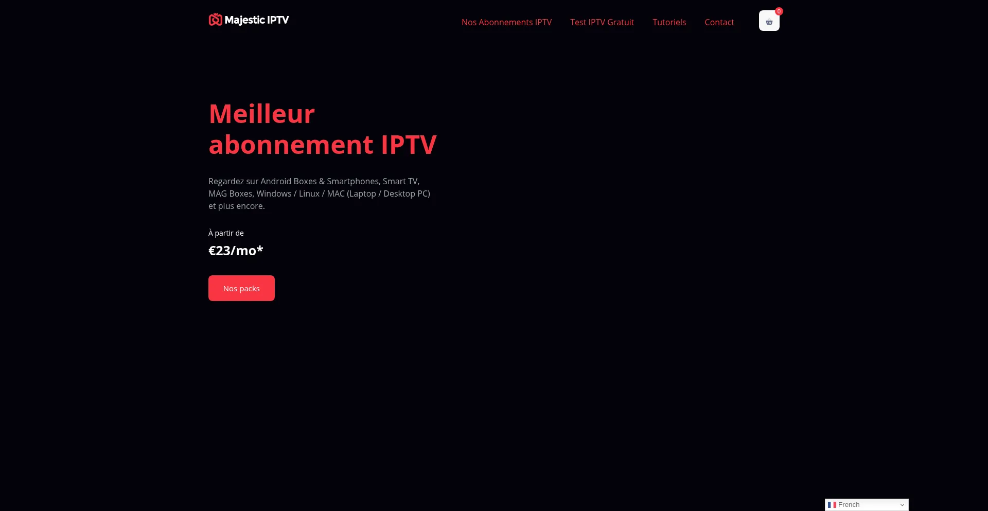 Majestic-iptv.fr Screenshot